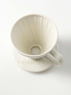 Воронка-пуровер из керамики с подставкой для кофе