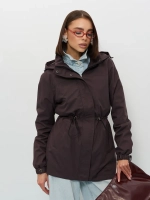 Ветровка с капюшоном удлиненная