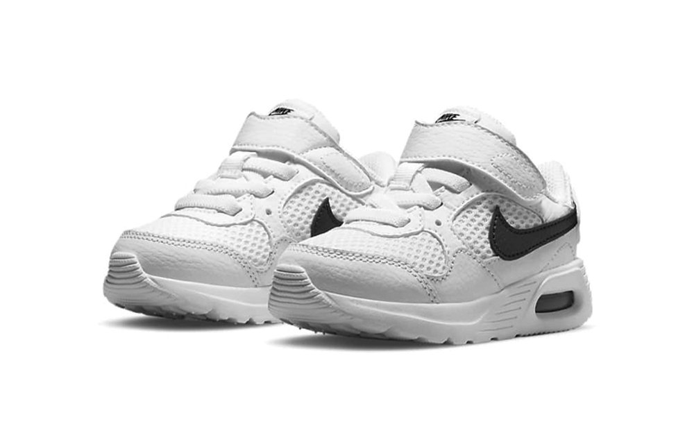 Baby Nike Air Max SC shock absorption, non-slip, wear-resistant, breathable, low-top running shoes, white and black