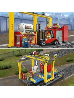 Конструктор Сити Грузовой поезд пультом 888 деталей