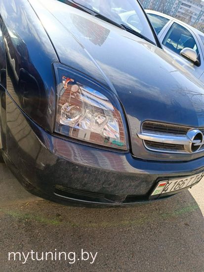 Передние фары Opel Vectra C angel eyes black