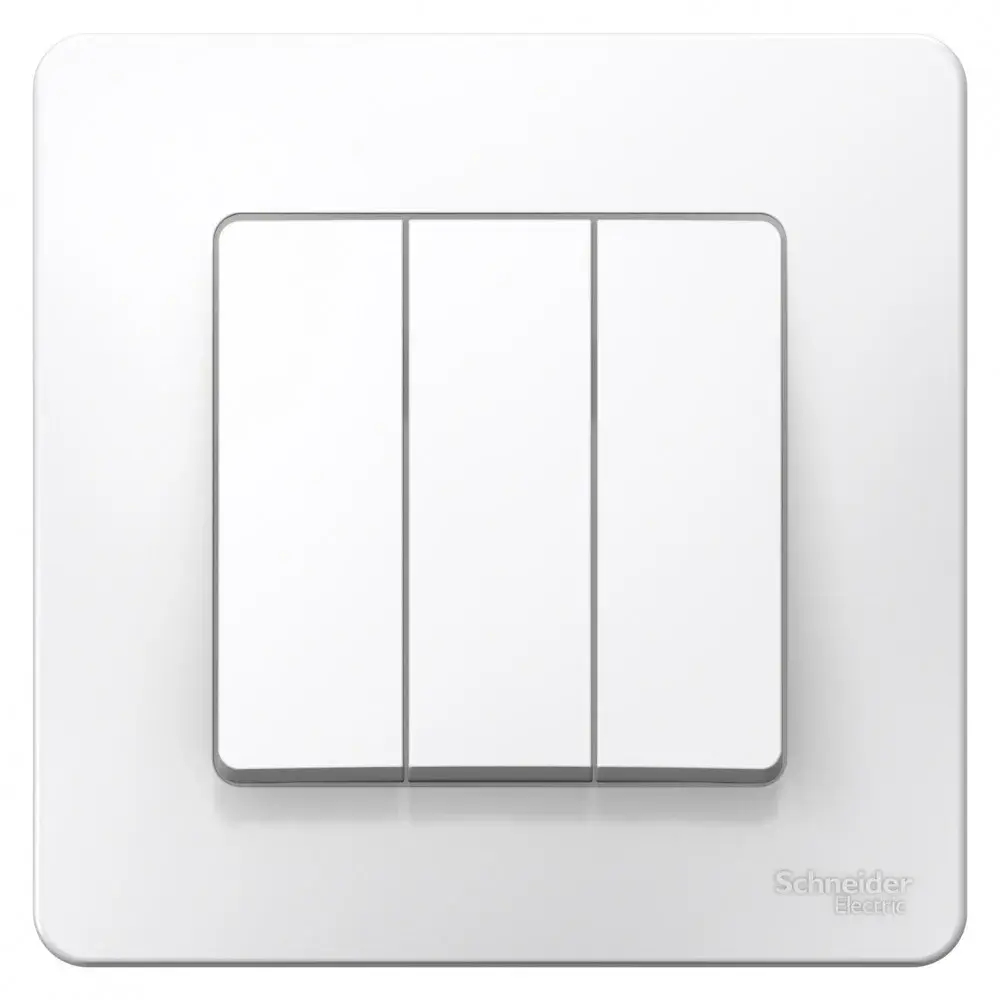 BLANCA С/У 3-клавишный ВЫКЛЮЧАТЕЛЬ (cх.1+1+1), 10А, 250В, БЕЛЫЙ