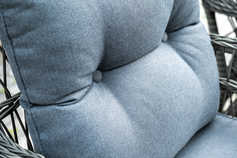 "Цесена" обеденная группа плетеная из искусственного ротанга, цвет графит