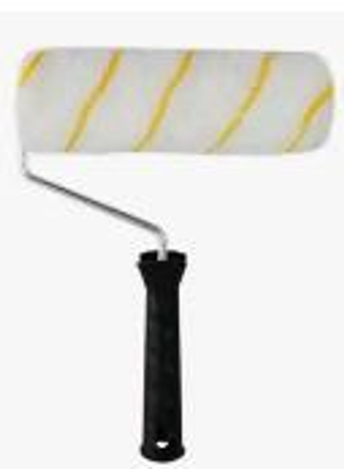 Валик Полиамид  180мм, d42мм,  d6мм, ворс 12мм,  Белый с желтой пол. Black Edition/580-3180