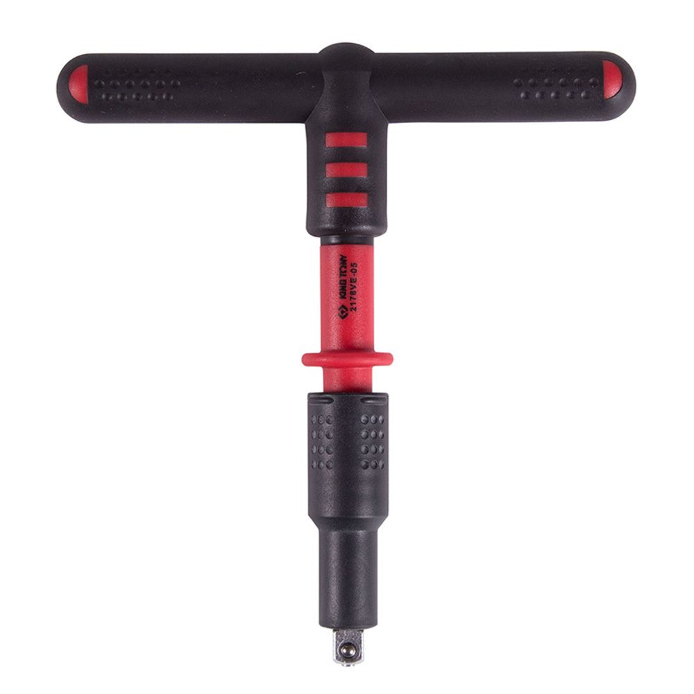 KING TONY (2178VE-05) Вороток диэлектрический 1/4", 125 мм, Т-образный