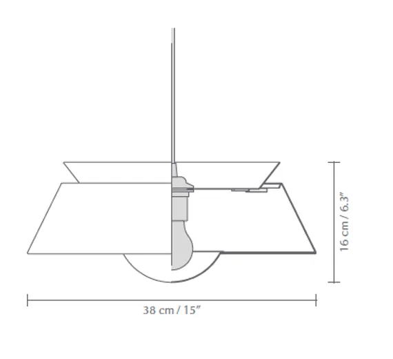 Плафон Umage Cuna, Ø38х16 см, мятный
