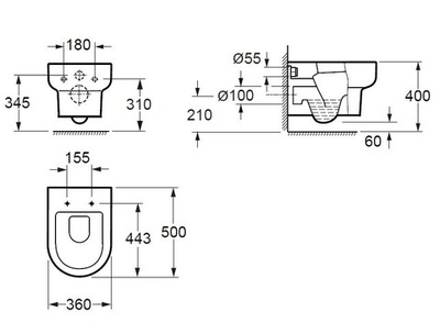 Унитаз подвесной безободковый Grossman Elegance GR-P3015