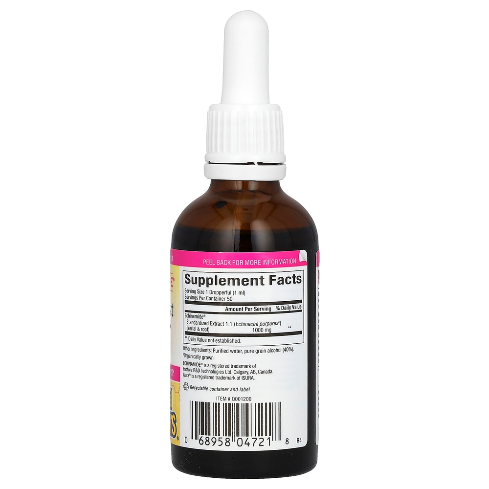 Natural Factors, Свежий экстракт Echinamide®, 1000 мг, 50 мл (1,7 жидк. Унции)
