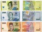 Банкноты Индонезии 3 шт (1000, 2000 и 5000) рупий 2022 год. UNC