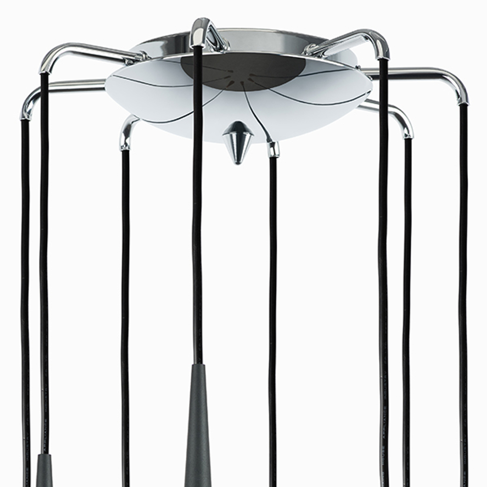 807087 Подвес PUNTO 8х25W G9 ХРОМ/ЧЕРНЫЙ/БЕЛЫЙ