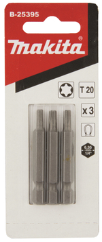 Насадка T20, 50 мм, E-form (MZ), 3 шт. Makita B-25395 T20 25 мм C-form 3 шт.