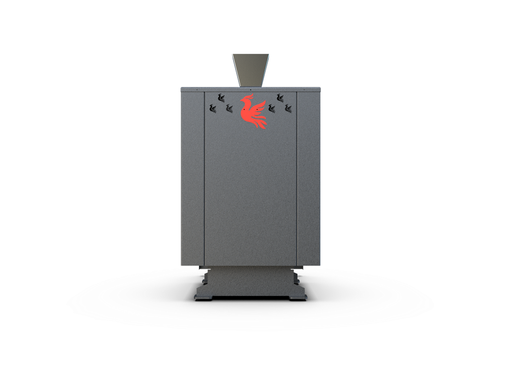 Банная печь Душа- 15 Кожух Квадро Закрытая Каменка стекло