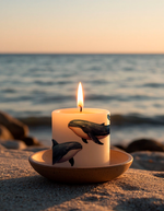 Трансфер переводной - декаль для свечей и гипса киты 004 А5