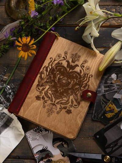 Блокнот из дерева "Сердце" А5