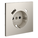 Накладка для розетки с заземлением и защитными шторками, с USB A+C, S70 (кашемир)