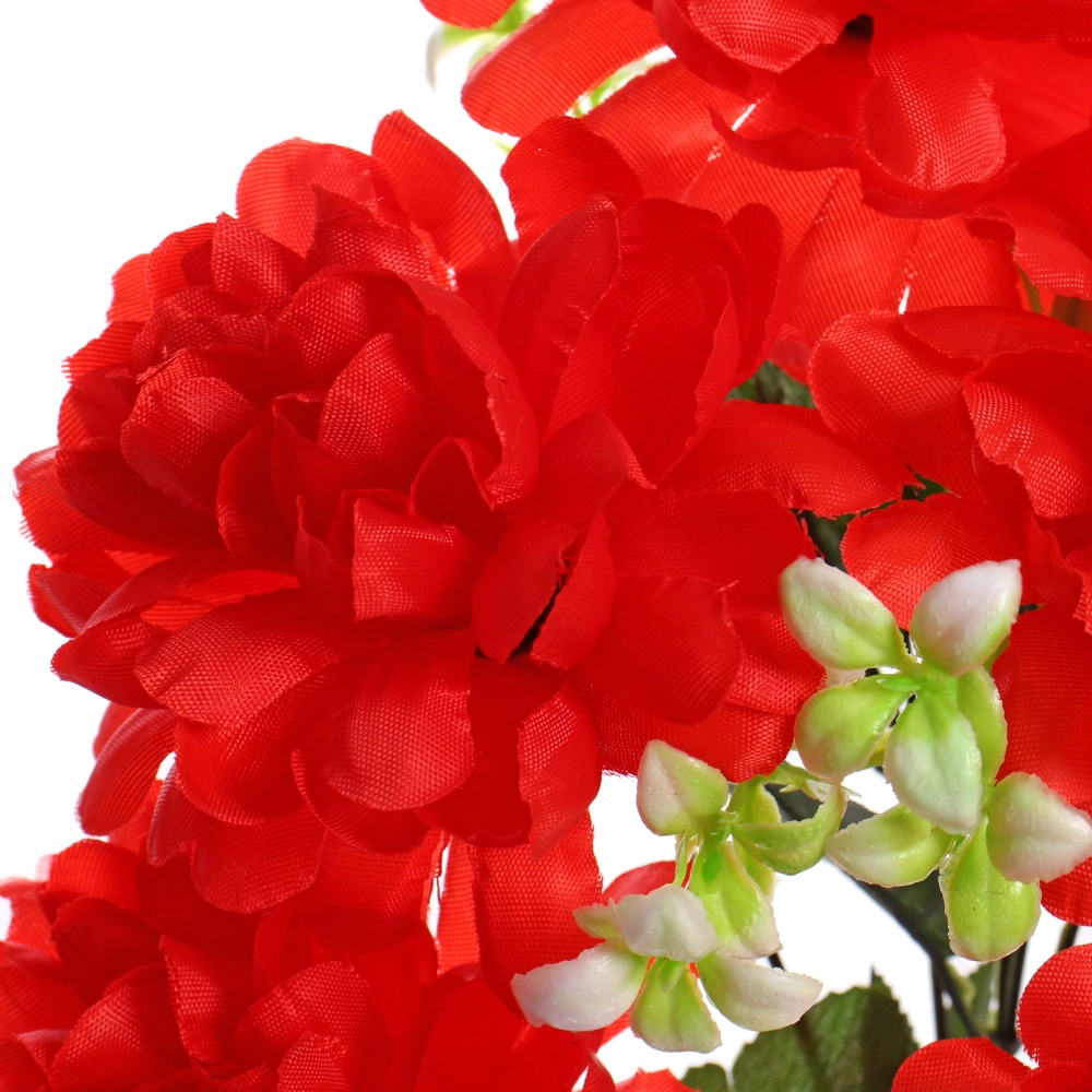 Искусственные цветы «Цветочная мелодия» Хризантемы 49см 7 цветков красные