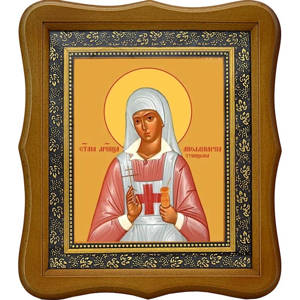 Аполлинария Тупицына Святая мученица. Икона на холсте.