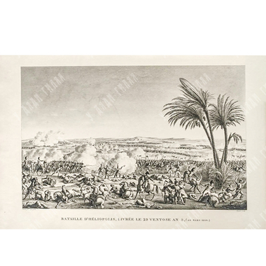 Наполеон.Битва при Гелиополисе. Гравюра. Париж. 1834