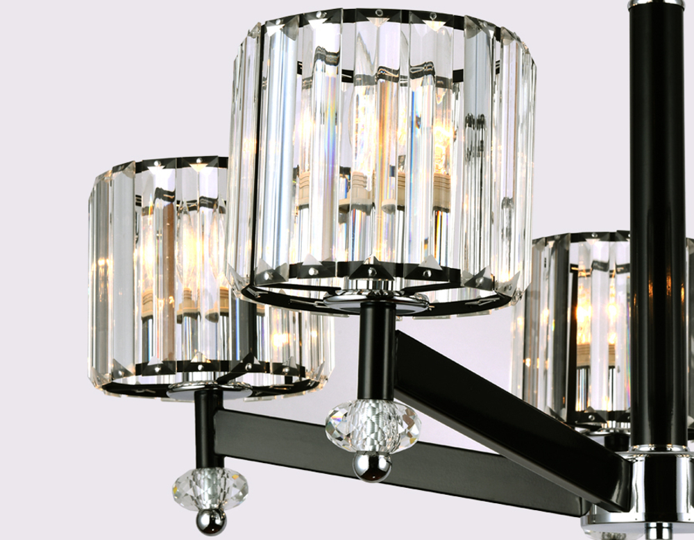 Подвесная люстра с хрусталем TR5891/5 BK/CL черный/прозрачный E14 max 40W D630*530