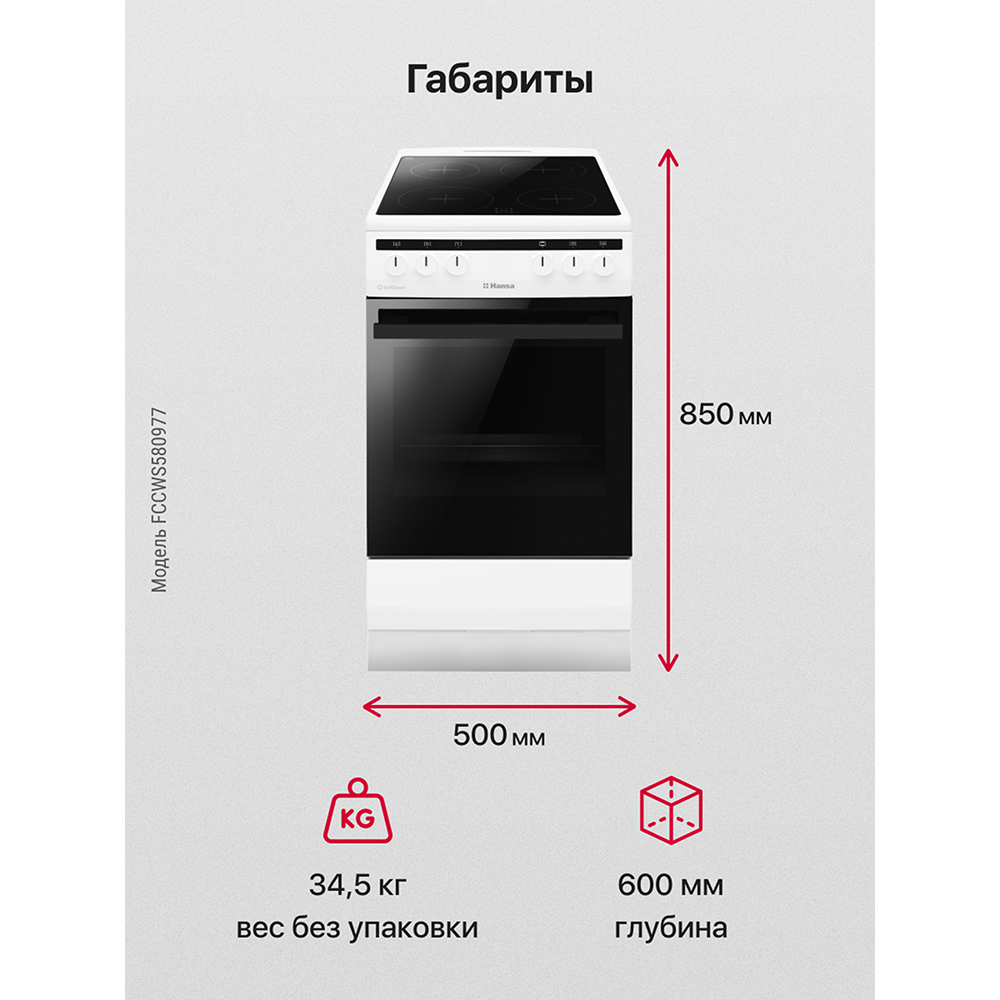 Электрическая плита Hansa FCCWS580977