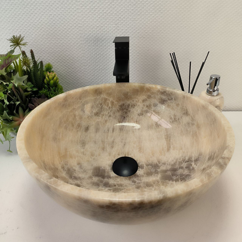 Раковина из оникса Bowl Grey TinLip BO-62910 45*45*17 42