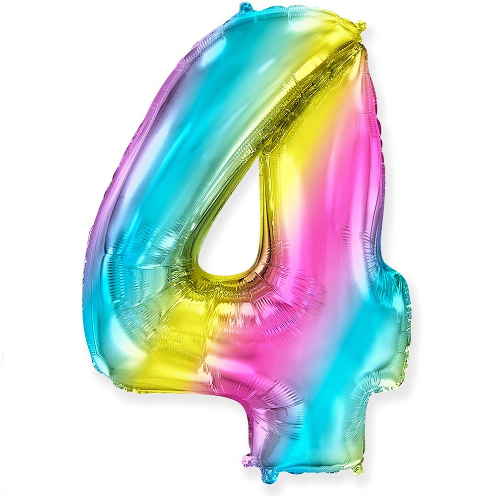 Шар Цифра Радужный градиент