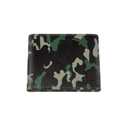 Портмоне ZIPPO из натуральной кожи зелёно-чёрный камуфляж (2006030)