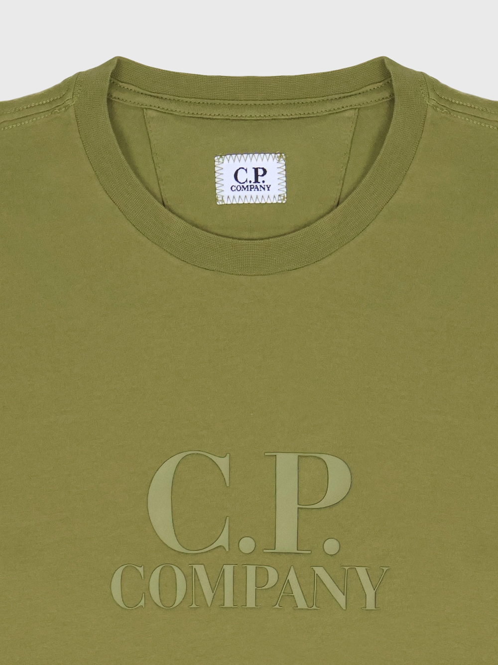 Футболка C.P. Company Jersey 30/1 Logo Green Moss