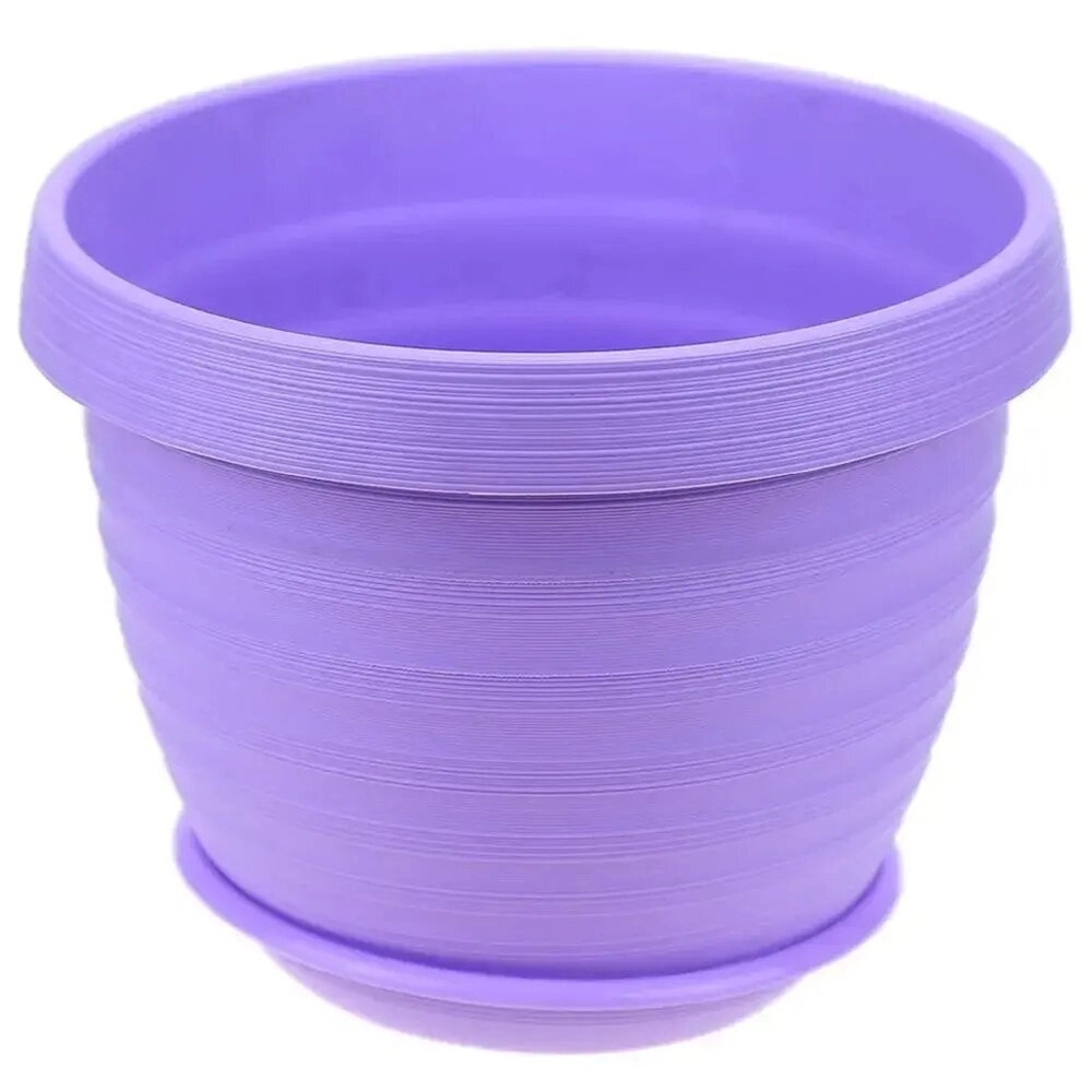 Горшок Толедо, D24, 4,5 л, лаванда с поддоном цветочный горшок