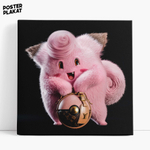 Картина для интерьера Клефэйри на холсте, персонаж вселенной Pokemon, холст с печатью на подрамнике, на стену в детскую комнату, Постер Плакат