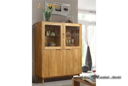 арт. 5037 ДУБ Тумба 2-х секционная "Ирвинг" (высокая) ШхВхГ: 1200х1550х450