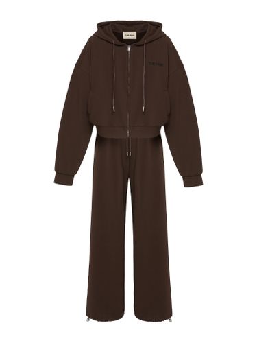 Шоколадный хлопковый спортивный костюм