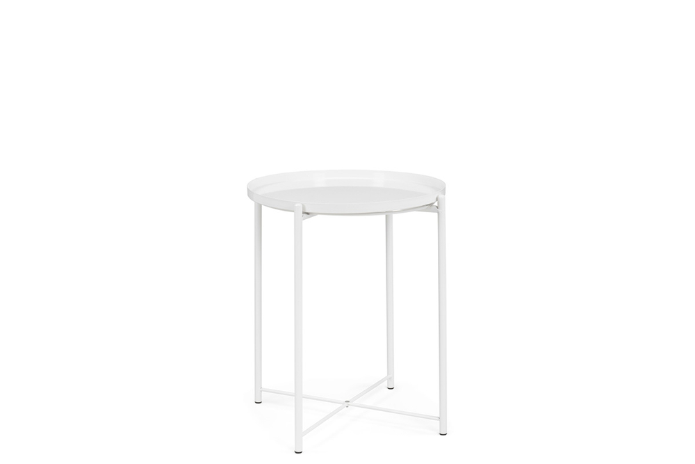 TRAY White/ CF-01 white metal dia 47*h50,8 Стол журнальный
