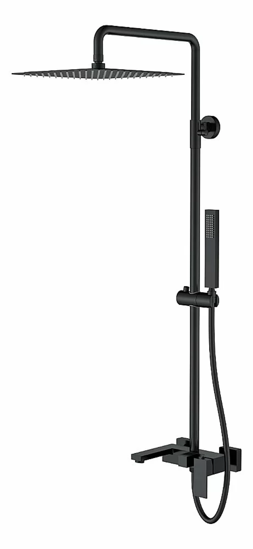 Душевая система Boheme QUBIC Matt Black 478-B черный матовый