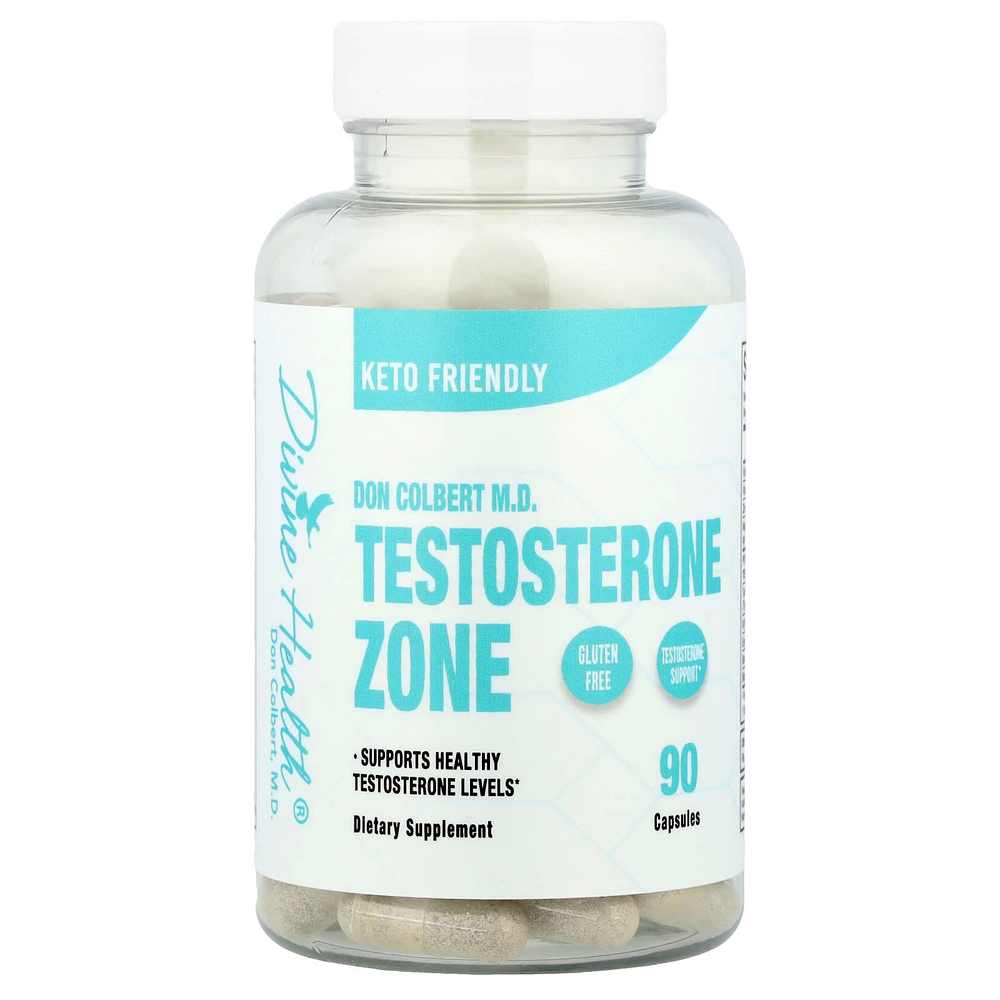 Divine Health, Дон Кольбер, доктор медицины Testosterone Zone, 90 капсул