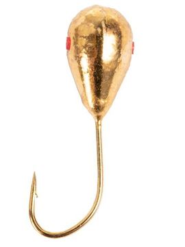 Мормышка вольфрамовая  Lucky John КАПЛЯ с отверстием и кембриком 040/G