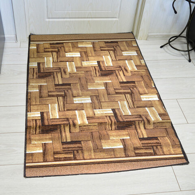 Коврик 100*140см Люксор Люкс Принт ворс 3 мм, коричневый (ассорти)