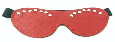 Красная кожаная маска с декором (Цвет: красный)