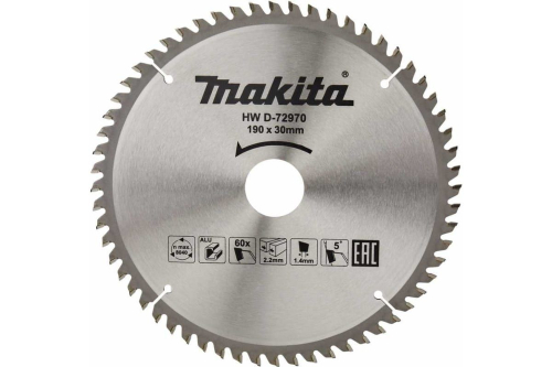 Пильный по алюминию 190x30/20x2.2/1.4x60T Makita D-72970