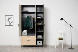 Шкаф Марвэл 16.317.03, Темно-серый, Сатин, Плэйн, Зеленый