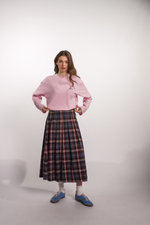 Юбка-колокол из фланели в шотландскую клетку