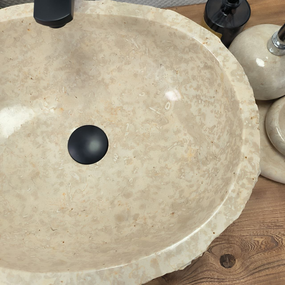 Раковина из мрамора Erozy Cream EM-62661 (48*39*15) 124