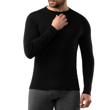 Термобелье мужское футболка  Norveg Soft  с длинным рукавом (15SM1RLRU-002),черный