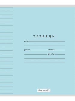 Набор тетрадей в линию (падежи), 12 л, голубая обложка, 20 шт