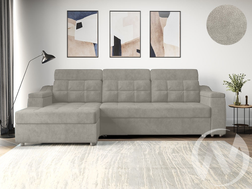 Диван угловой левый Бруно ДКУ-О NEW (Bremen 03; 5 категория)