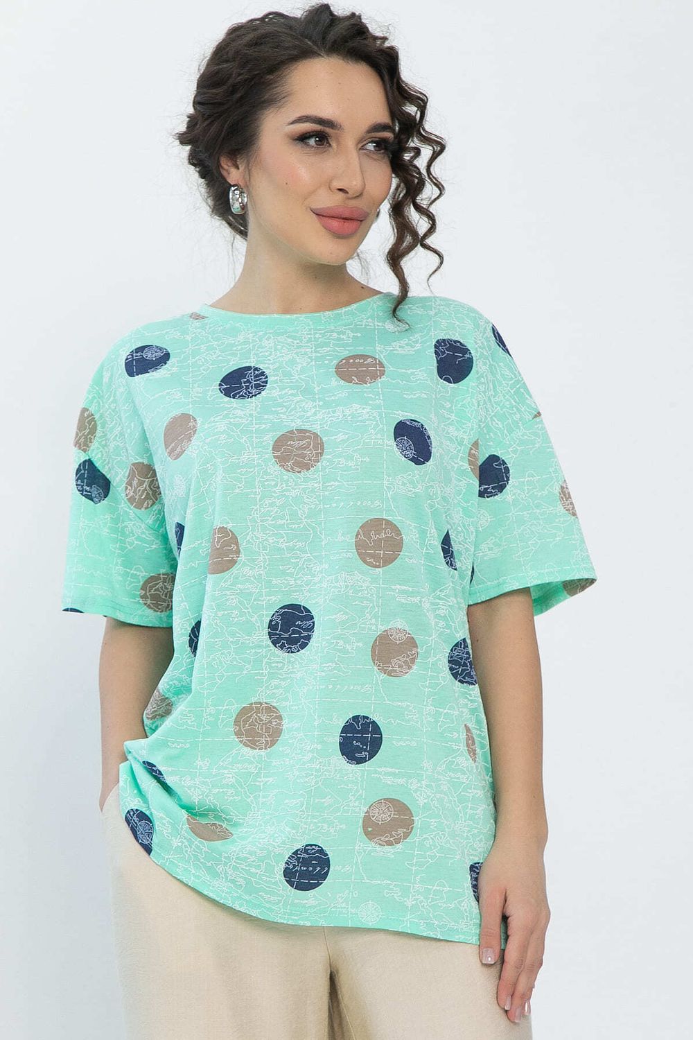 Блуза Тори (зеленая) Б13520-20М LT Collection