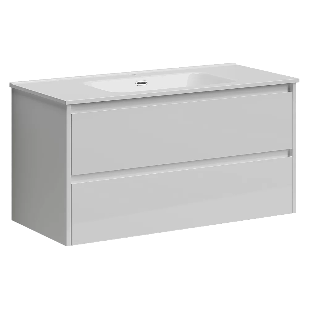 Тумба с раковиной Sancos Libra LB100W белый глянец