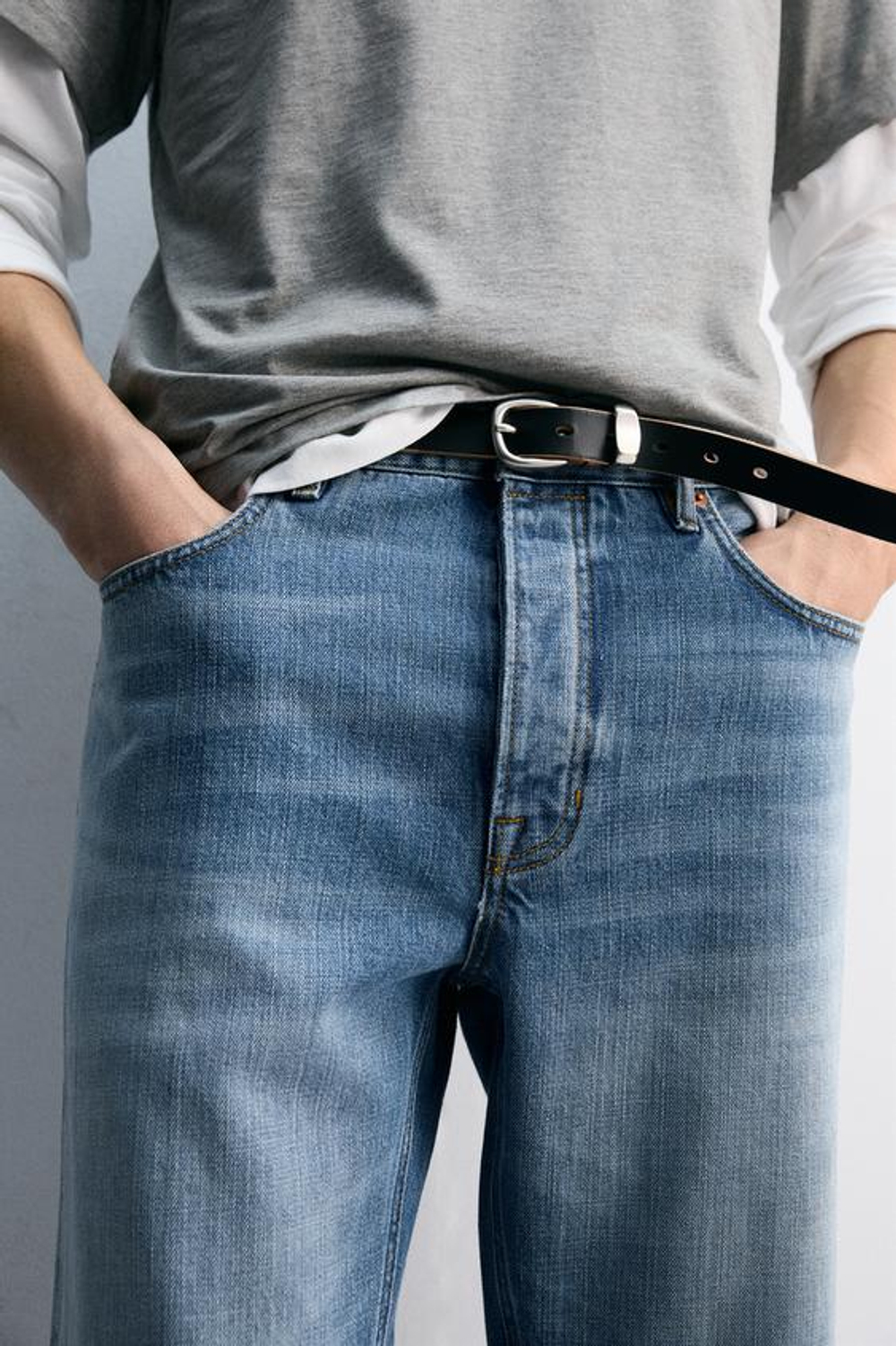 ZARA ДЖИНСЫ FLARE FIT, ГОЛУБОЙ