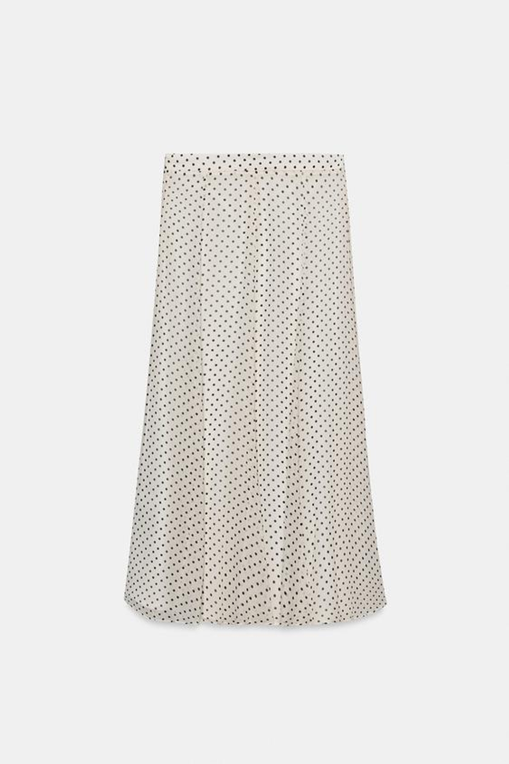 ZARA ЮБКА МИДИ В ГОРОШЕК — ZW COLLECTION, БЕЛЫЙ/ЧЕРНЫЙ