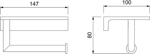 Бумагодержатель с полочкой TIMO Selene Золото матовое